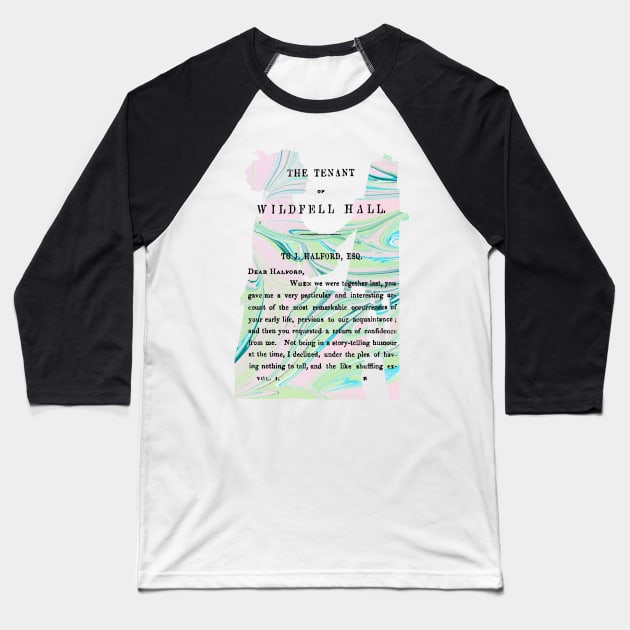 Anne Bronte: The Tenant of Wildfell Hall Collage Baseball T-Shirt by MarbleCloud